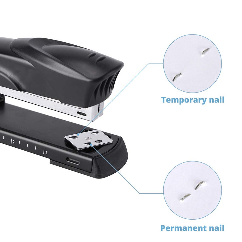 craftinova Long Reach Stapler,with 2000 Staples & Stapler Remover Full Stripï¼Œ20-25 Sheet Capacity,with Built-in Ruler and Adjustable Locking Paper Guide, Black - Image 5